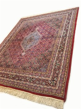 Perzisch tapijt handgeknoopt Bidjar Oosters vloerkleed wol vintage klassiek 300x250 cm, - - 0