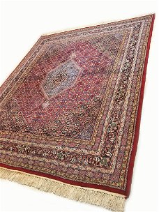 Perzisch tapijt handgeknoopt Bidjar Oosters vloerkleed wol vintage klassiek 300x250 cm, -