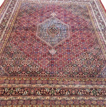 Perzisch tapijt handgeknoopt Bidjar Oosters vloerkleed wol vintage klassiek 300x250 cm, - - 1
