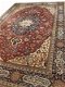 Perzisch tapijt handgeknoopt Tabriz Oosters vloerkleed 325 x 225 cm - donkerrood met crème - 3 - Thumbnail