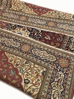 Perzisch tapijt handgeknoopt Tabriz Oosters vloerkleed 325 x 225 cm - donkerrood met crème - 6