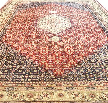 Handgeknoopt Perzisch tapijt Bidjar Oosters vloerkleed klassiek - wol -300x200 cm - rood, blauw - 3