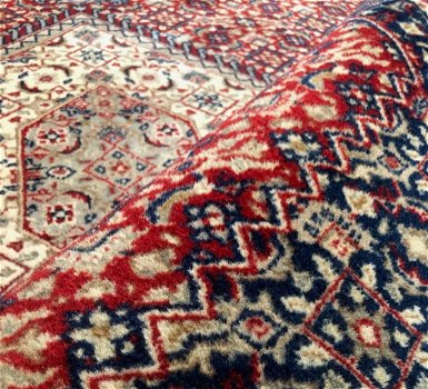 Handgeknoopt Perzisch tapijt Bidjar Oosters vloerkleed klassiek - wol -300x200 cm - rood, blauw - 7