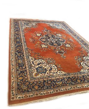 Perzisch tapijt handgeknoopt Tabriz Oosters vloerkleed wol vintage klassiek 300x200 cm - 1