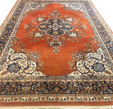 Perzisch tapijt handgeknoopt Tabriz Oosters vloerkleed wol vintage klassiek 300x200 cm - 2