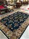 Perzisch tapijt handgeknoopt Ghom Oosters vloerkleed vintage wol / zijde - 287x190 cm - blauw - 0 - Thumbnail