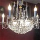 Kristallen kroonluchter / hanglamp swarovski, antiek schalen, kandelaars messing goud - 0 - Thumbnail