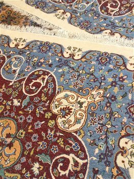Groot Perzisch tapijt handgeknoopt Kirman Lawar Oosters vloerkleed XL klassiek 340x250 cm - 4