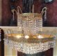 Kristallen kroonluchter / zakkroonluchter brocante barok antiek goud - 0 - Thumbnail