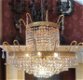 Kristallen kroonluchter / zakkroonluchter brocante barok antiek goud - 4 - Thumbnail