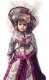 Antieke pop porselein met barok rococo jurk handgemaakt, 55 cm hoog - 2 - Thumbnail