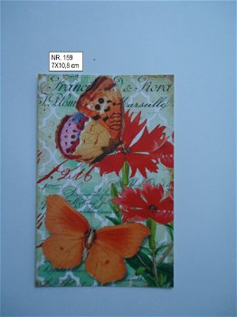vintage kaartjes serie 12 ) vlinders - 4