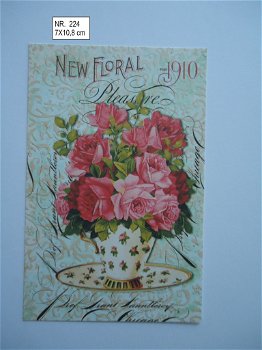 vintage kaartjes serie 14 ) bloemen 3 - 1