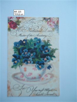 vintage kaartjes serie 14 ) bloemen 3 - 2