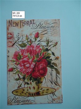 vintage kaartjes serie 14 ) bloemen 3 - 3