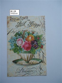 vintage kaartjes serie 14 ) bloemen 3 - 4