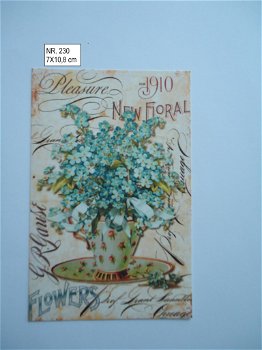 vintage kaartjes serie 14 ) bloemen 3 - 5