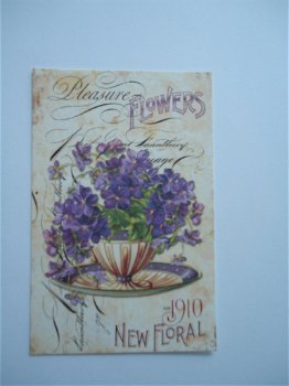 vintage kaartjes serie 14 ) bloemen 3 - 6