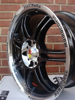 17'' Inch Momo Corse Black 5x112 7,5J ET35 Naaf 72,3 - 7