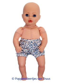 Baby Annabell 43 cm Setje Delfts blauwe bloemetjes - 2