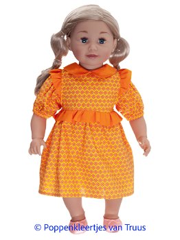 Zapf pop Sally 63 cm Jurkje geel /oranje/multi - 0