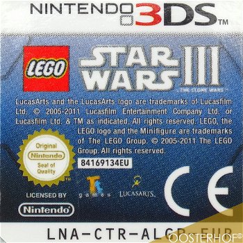 Nintendo 3DS Lego Star Wars 3 Clone Wars LNA-CTR-ALGP-EUR - 1