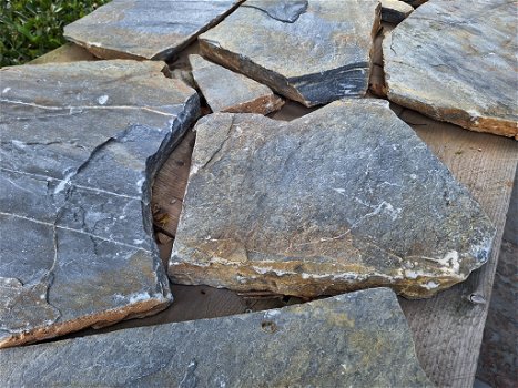 breukruwe flagstones Blue Shards kwartsiet - 4