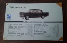 Gm (generaal motors) - opel kapitän 2.6 L (opel kapitein)