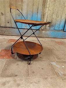 Vintage design trolley, inklapbaar. Åry Fanérprodukte Nybro