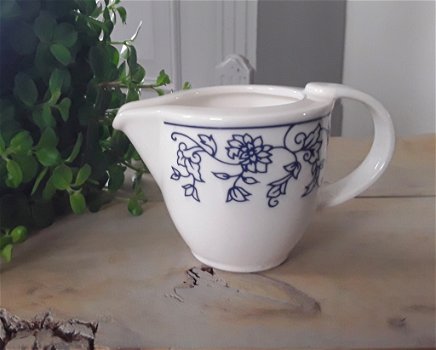 Melkkan / melkkannetje van villeroy & boch (wit blauw) - 0