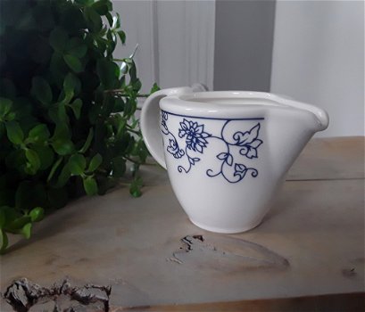 Melkkan / melkkannetje van villeroy & boch (wit blauw) - 2