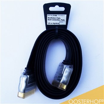 Vivanco Scart Kabel PS HTSS111 1,5m 21pin - NIEUW KWALITEIT - 1