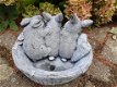 plantenbak, bloembak met 3 schattige konijntjes - 1 - Thumbnail