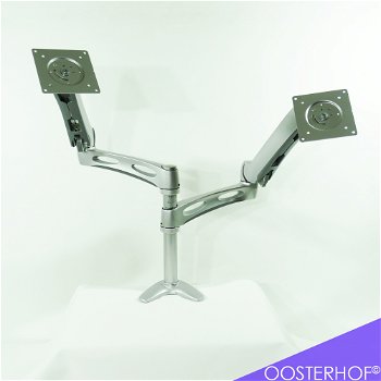 Ergotron® LX Dual Desk Mount Monitor Arm Silver #7 - 0