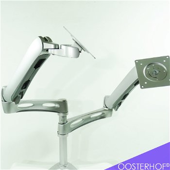 Ergotron® LX Dual Desk Mount Monitor Arm Silver #7 - 5