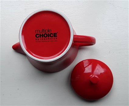 Design klein rood theepotje multiple choice by topchoice - 1-persoons - 1