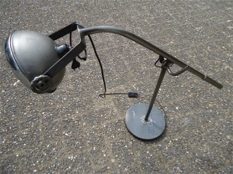 Design Staande Lamp Voetlamp Handmade old look staal instelbaar Hoogte tot 95 cm Vintage - 1