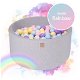 Grijze ballenbak met 250 ballen - Rainbow set - 90x40 cm - 0 - Thumbnail