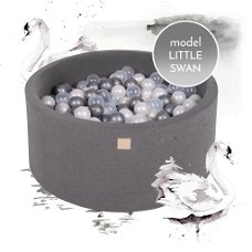 Ballenbak met 250 ballen - Little Swan Set - 90x40 cm