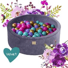 Flower Set VELVET Ballenbak met 250 ballen | 90x30 cm