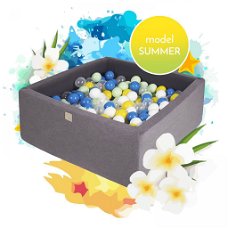 Ballenbak Summer set met 300 ballen | Vierkant | 90x90x40 cm