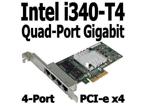 Intel i340-T4 Quad Port PCI-e x4 Ethernet Adapter ESXi 7 W11 - 0