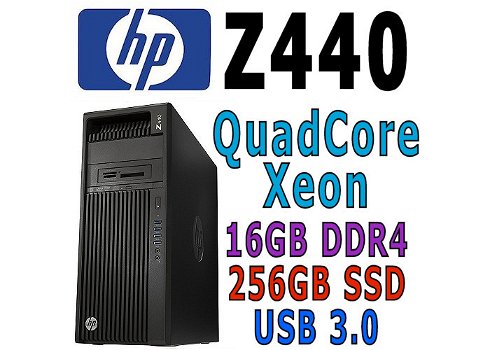 HP Z440 Workstation Xeon E5 3.6Ghz, 16GB DDR4, 256GB SSD W11 - 0