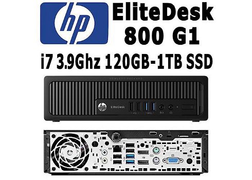 HP EliteDesk 800G1 USDT | i7 @ 3.9GHz | 120GB-1TB SSD | W10 - 0