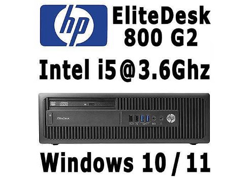 HP EliteDesk 800 G2 SFF PC Intel i5, 8GB, 120GB SSD, Win 11 - 0