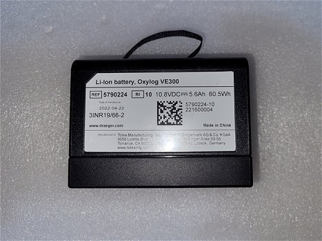 New battery 5790224 5.6Ah/60.5Wh 10.8V for Drager Oxylog VE300 - 0