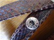 Jaren 70 Vintage Slangenleren tas schoudertas Hato Hasi damestas met 3 opbergvakken - 2 - Thumbnail