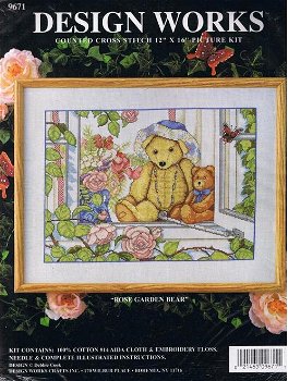 Borduurpakket Rose Garden Bear - 0