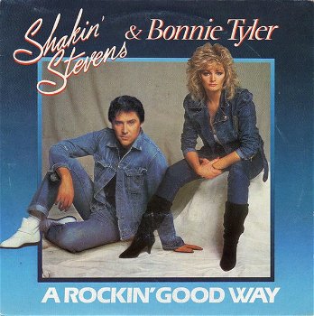 Shakin' Stevens & Bonnie Tyler – A Rockin' Good Way (Vinyl/Single 7 Inch) - 0