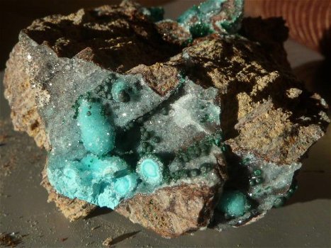 Chrysocolla met kwarts - 1